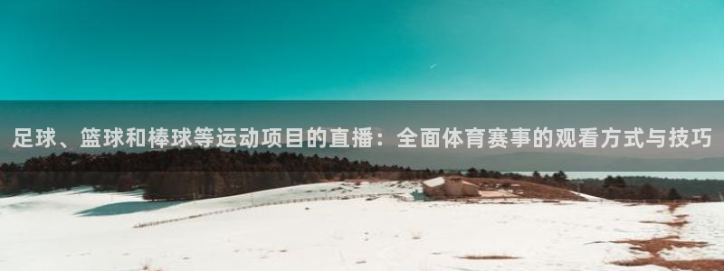 汇赢教育：足球、篮球和棒球等运动项目的直播：全面体育赛事的观看方式与技巧